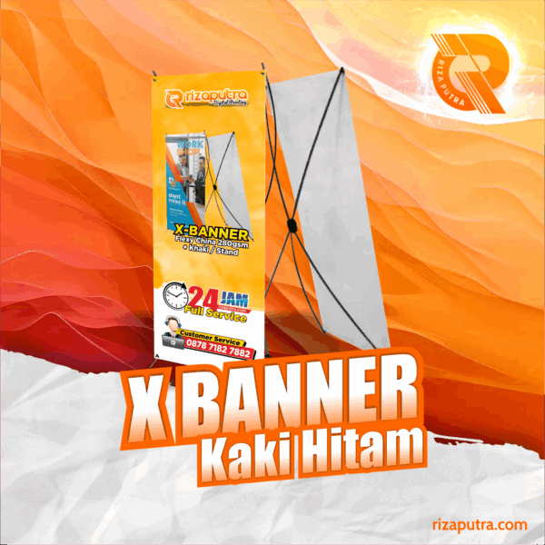 X BANNER KAKI HITAM