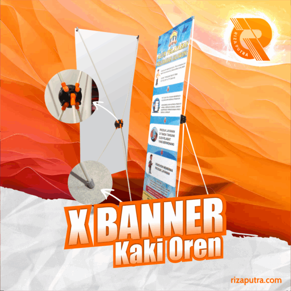 X BANNER KAKI OREN